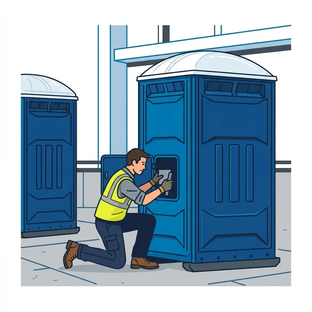 High-rise construction site sanitation logistics in Arlington, TX